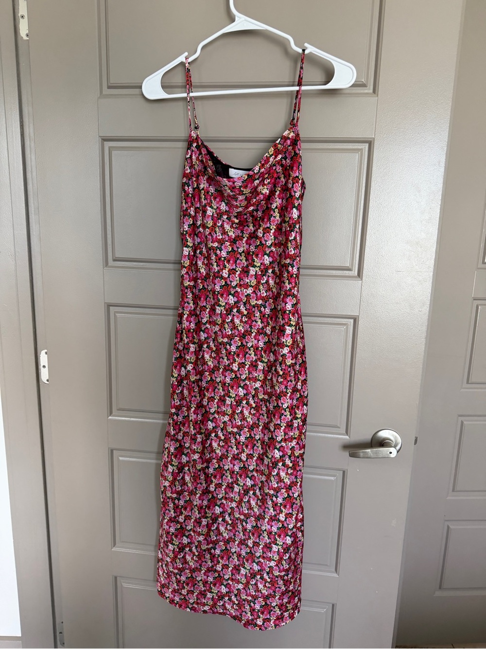 All in Favor Pink Floral Slip Dress